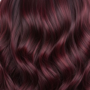 Burgundy hair colour swatch from the Hair AI app